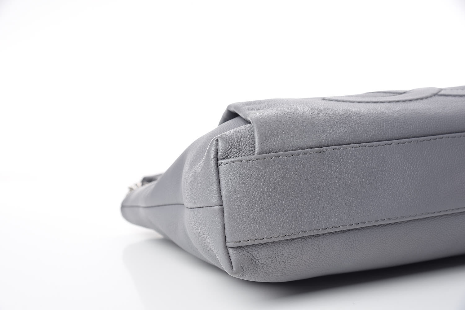Chanel Caviar Large CC Tuck Tote Grey 8 of 11