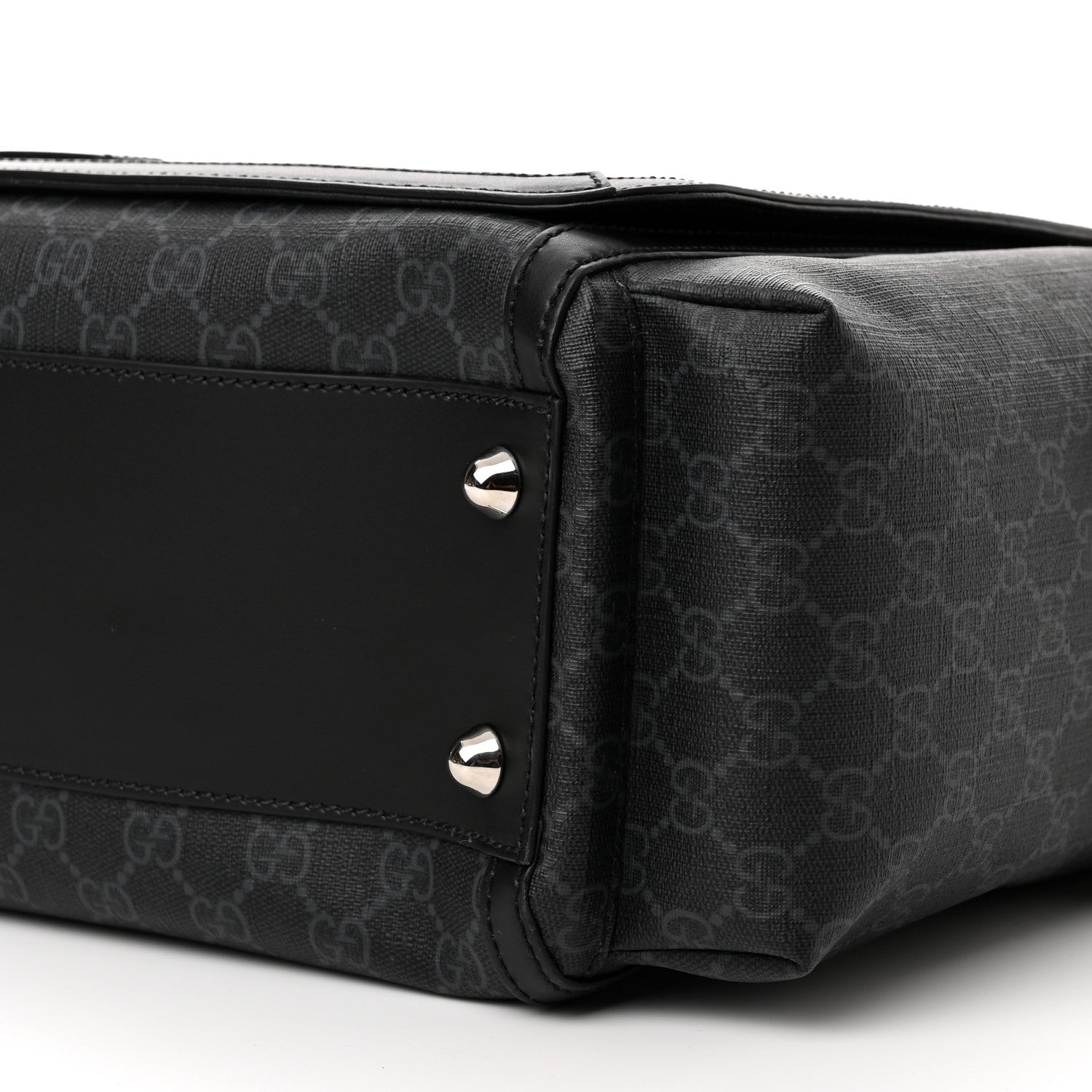 Gucci GG Supreme Monogram Web Messenger Diaper Bag Black Grey 12 of 12