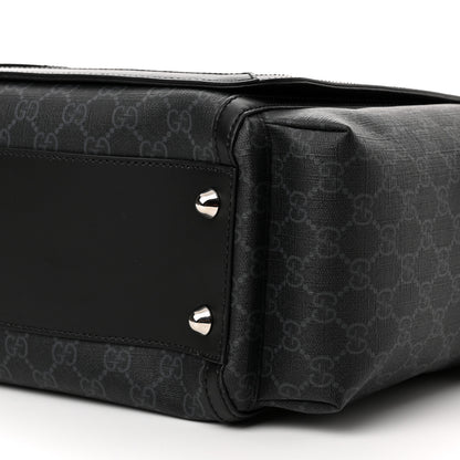 Gucci GG Supreme Monogram Web Messenger Diaper Bag Black Grey 12 of 12