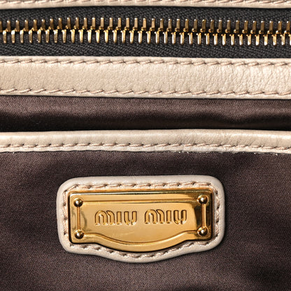 Miu Miu Goatskin Shoulder Bag Pomice 6 of 9