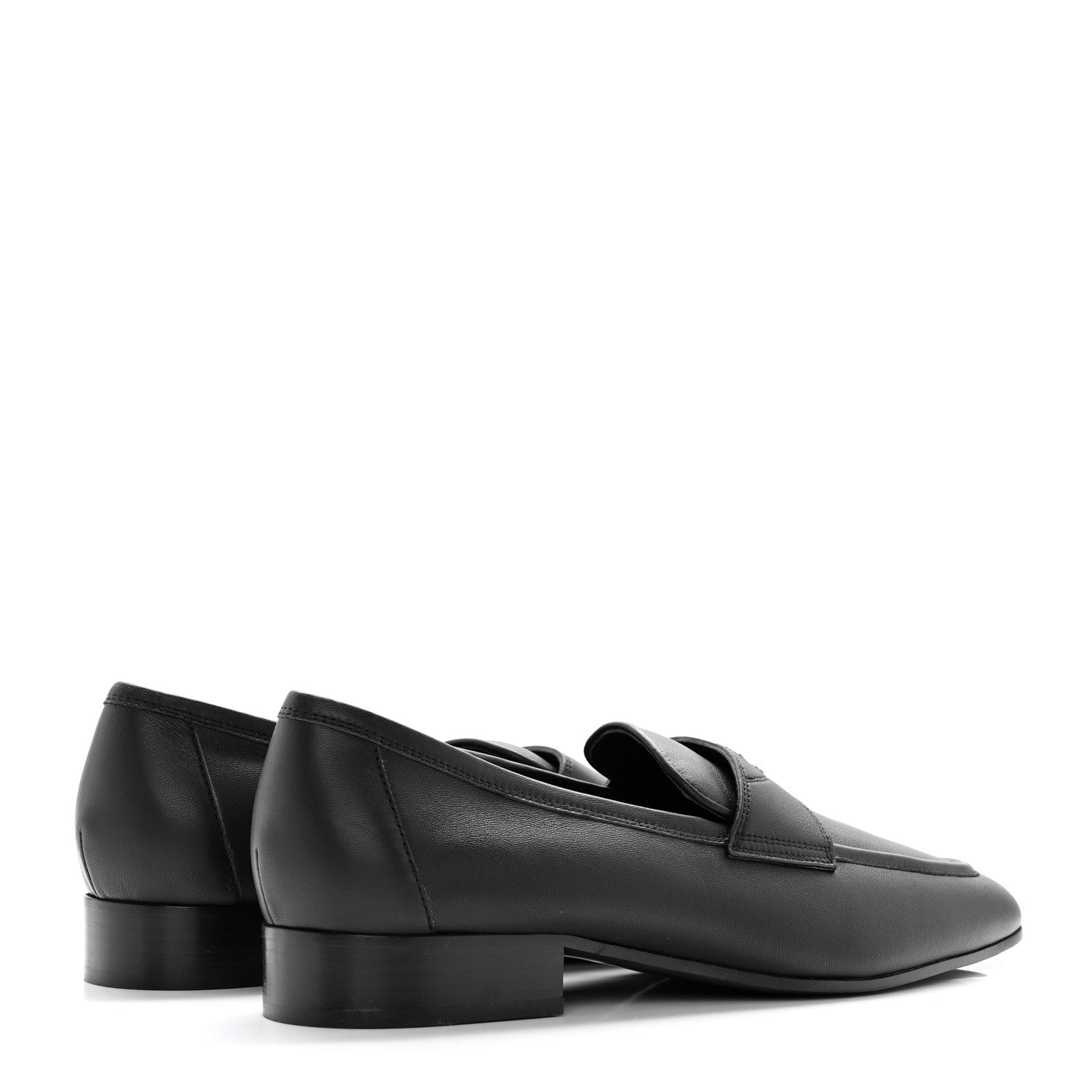 Chanel Calfskin Mens Stitched CC Loafers 43 Black 4 of 11