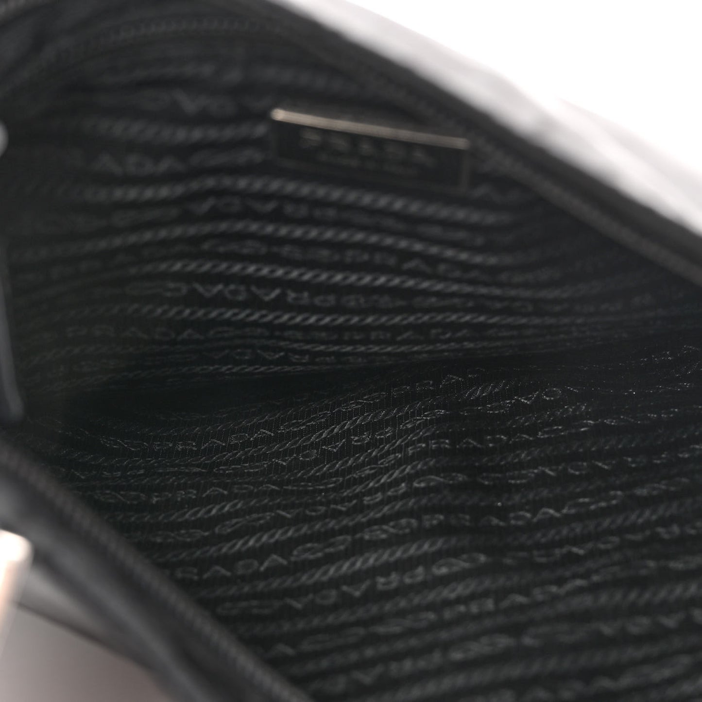 Nylon Saffiano Flat Messenger Bag Black