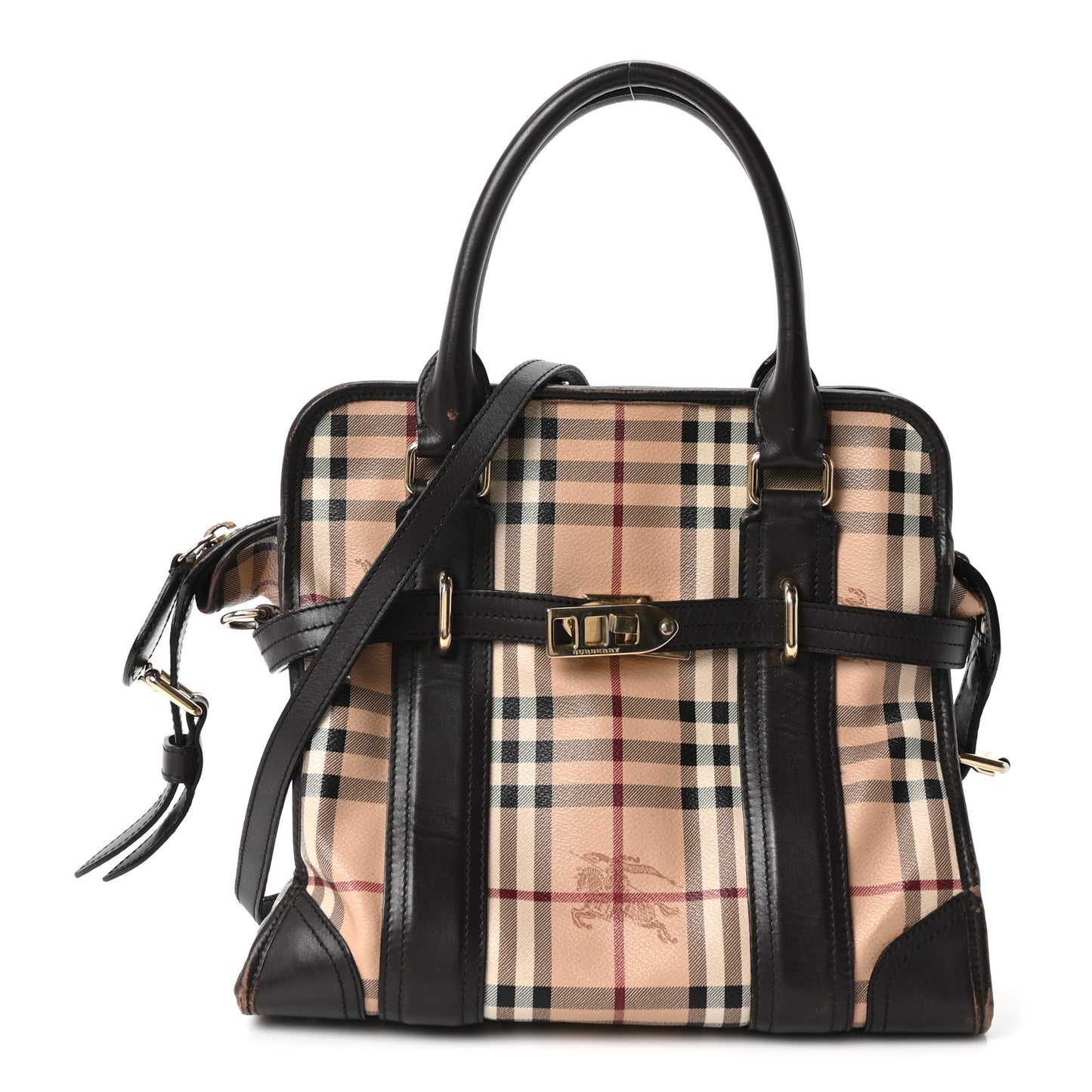 Haymarket Check Medium Minford Portrait Tote Chocolate