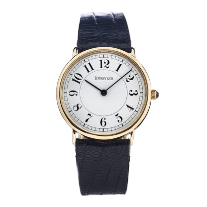 Tiffany 14K Yellow Gold Lizard 30mm Classic Quartz Watch 1 of 8