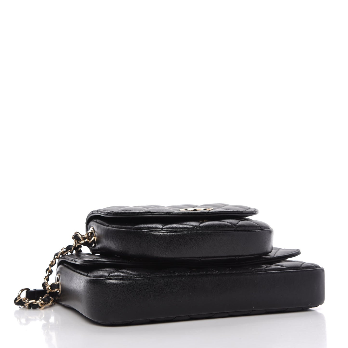 Lambskin Quilted Side Packs Black