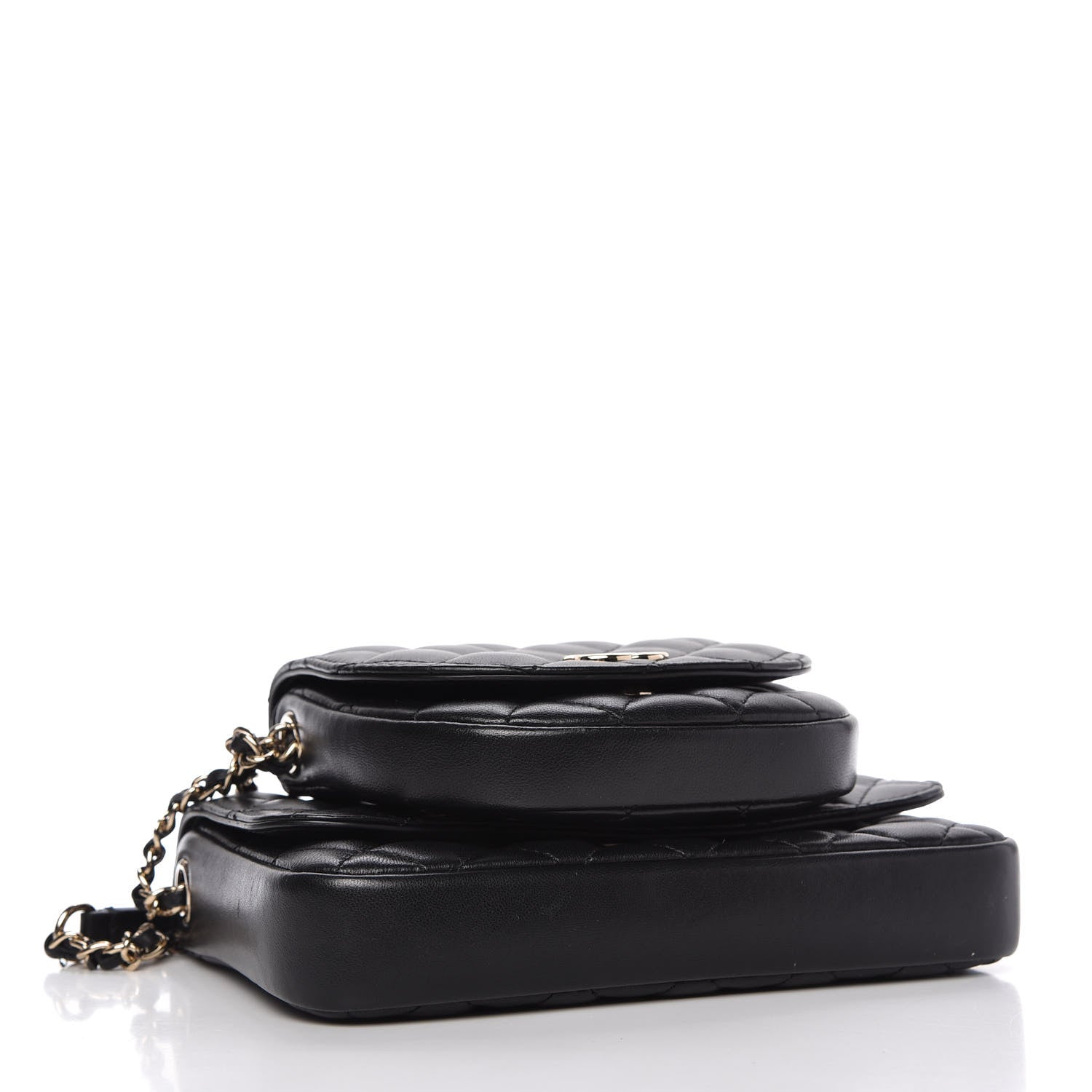 Chanel Lambskin Quilted Side Packs Black 5 of 12
