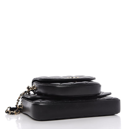 Chanel Lambskin Quilted Side Packs Black 5 of 12