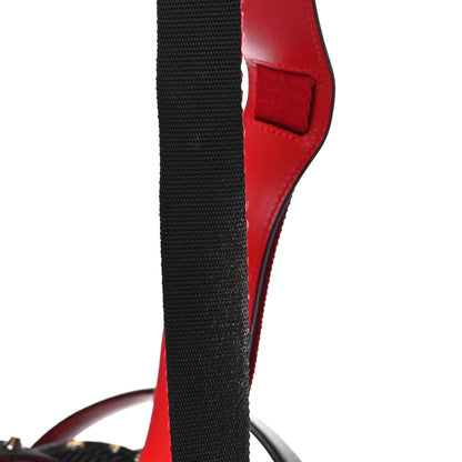 Christian Louboutin Nylon Calfskin Leopard Studded Small Backloubi Backpack Black 10 of 10