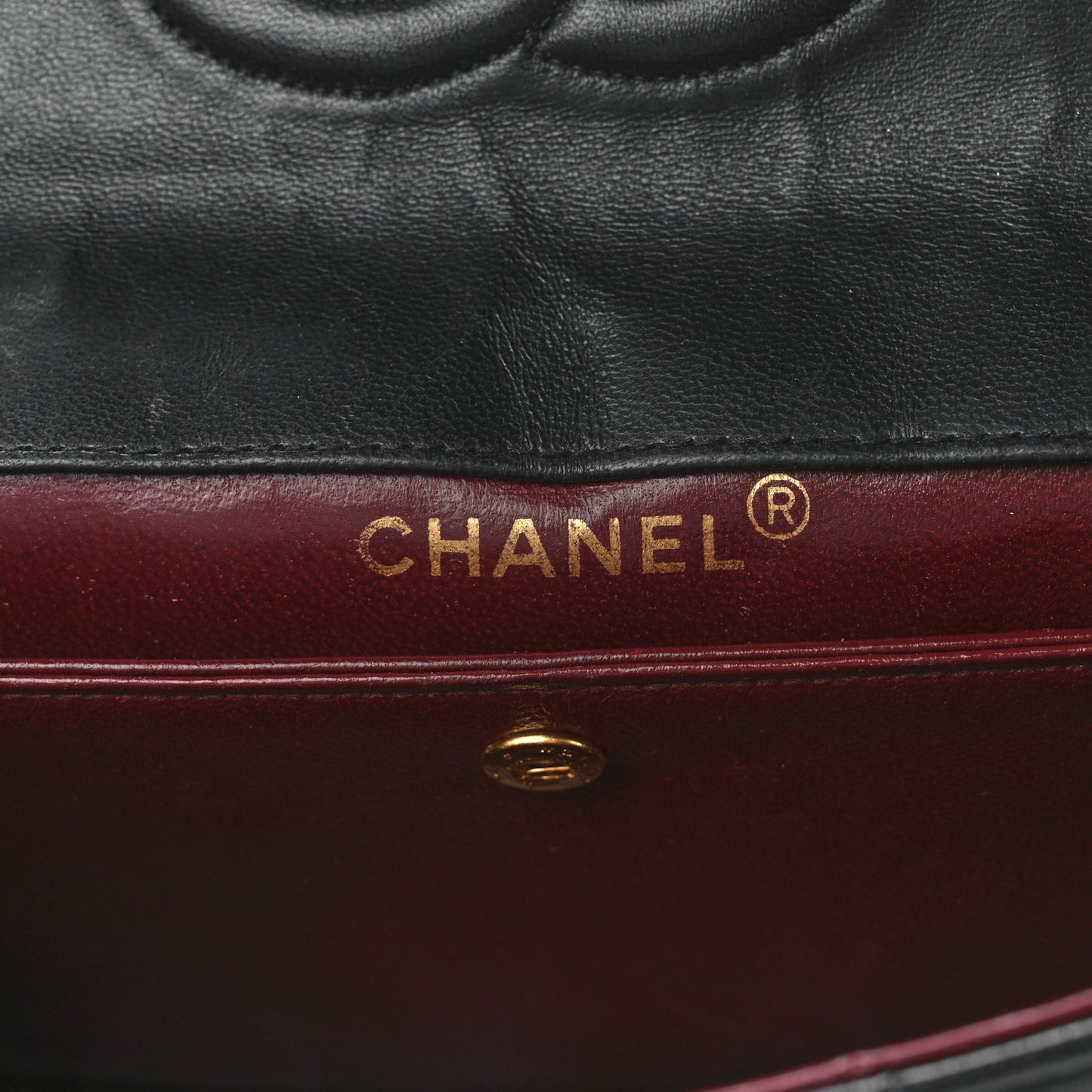 Lambskin Quilted Small Single Flap Black