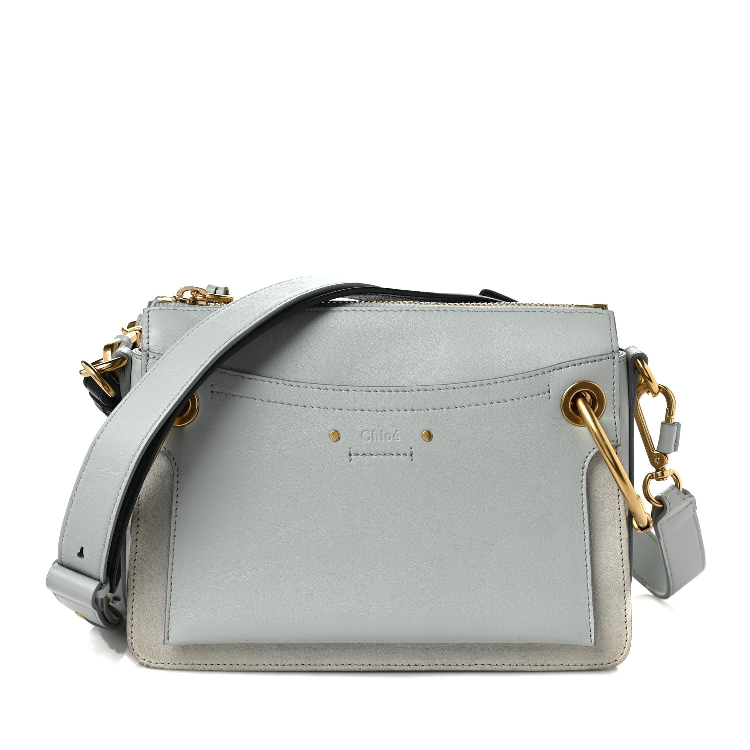 Chloe Calfskin Suede Small Roy Bag Airy Grey 1 of 7