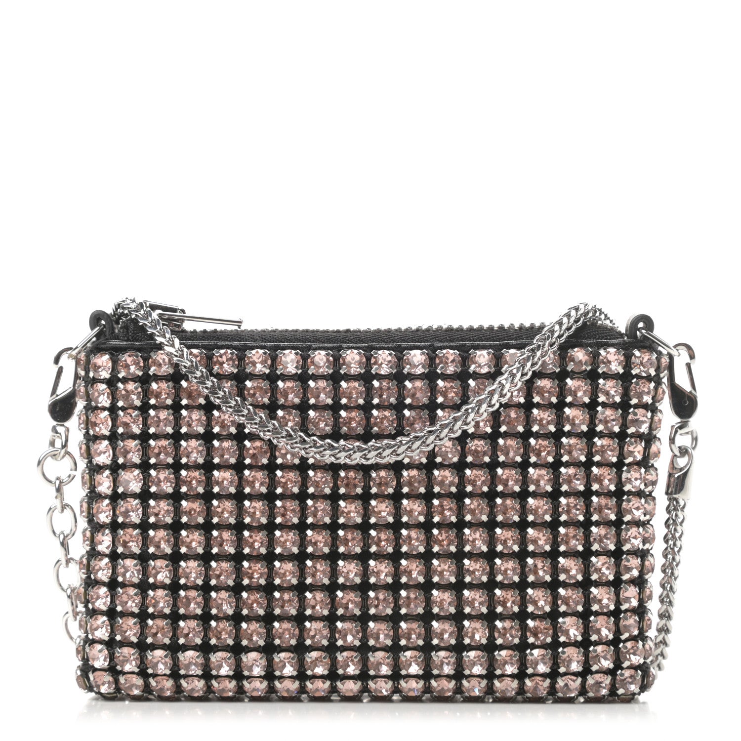 Alexander Wang Crystal Rhinestone Nano Wanglock Chain Crossbody Sandstone 1 of 12