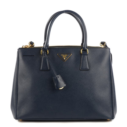 Prada Saffiano Medium Galleria Double Zip Tote Baltico 1 of 10