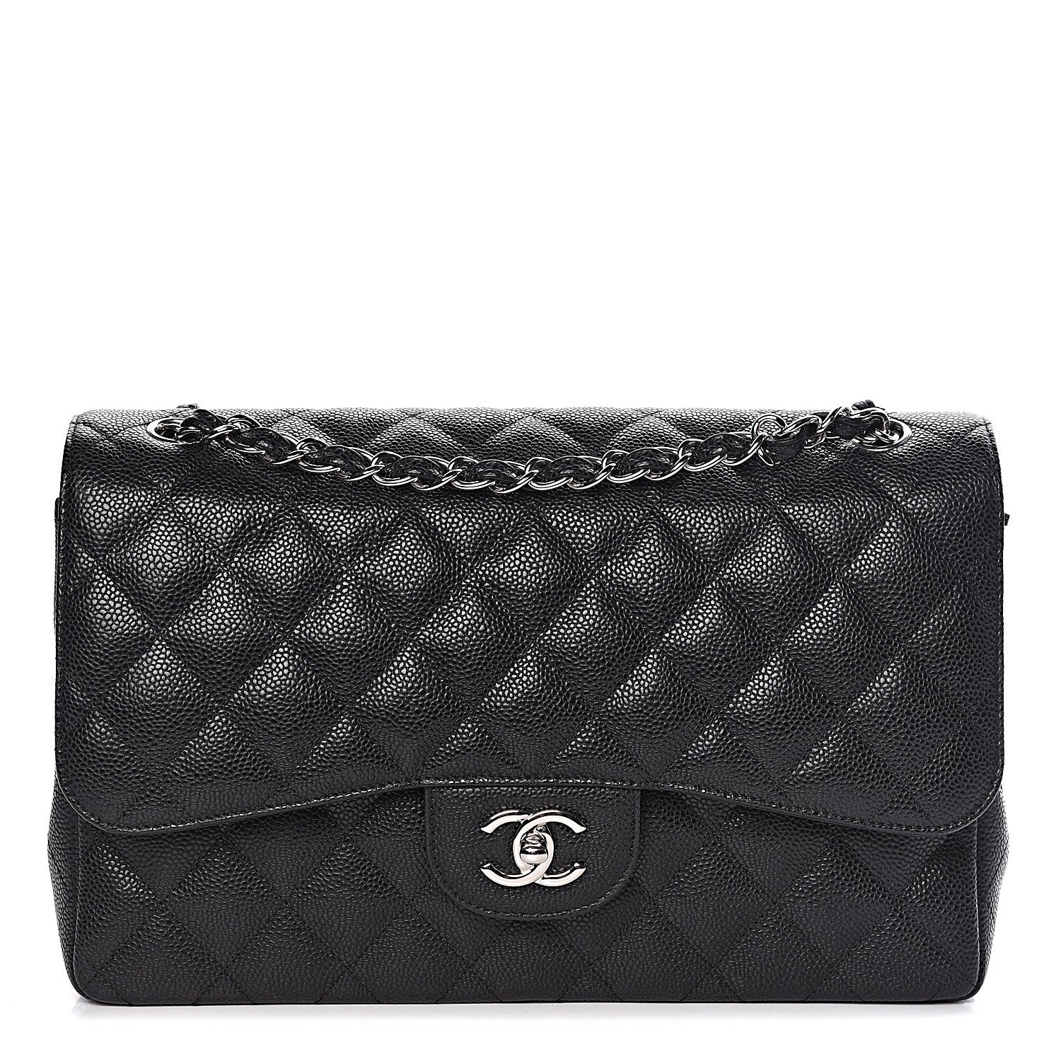Chanel Caviar Quilted Jumbo Double Flap Black 1 of 11