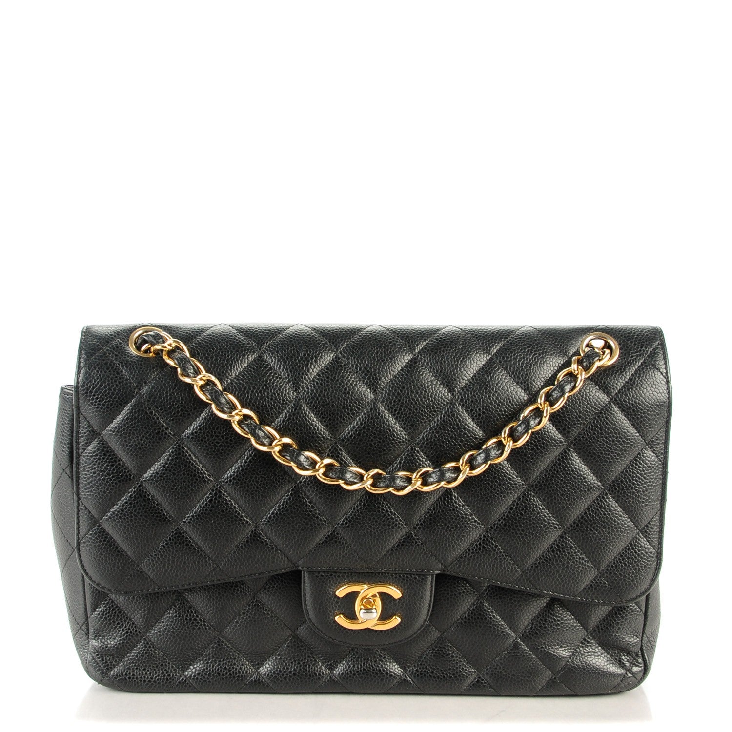 Chanel Caviar Quilted Jumbo Double Flap Black 1 of 8