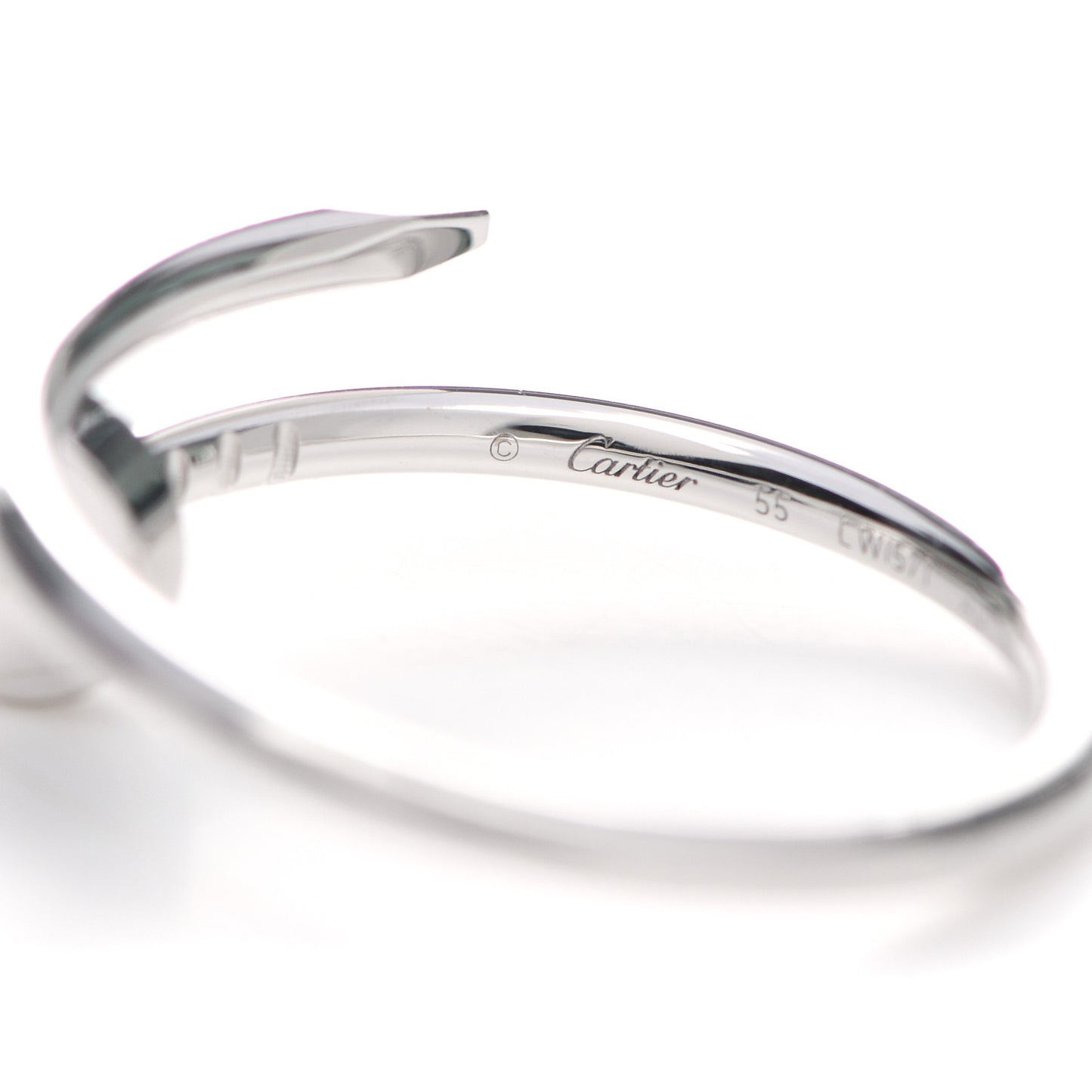 18K White Gold Small Juste Un Clou Ring 55 7.25
