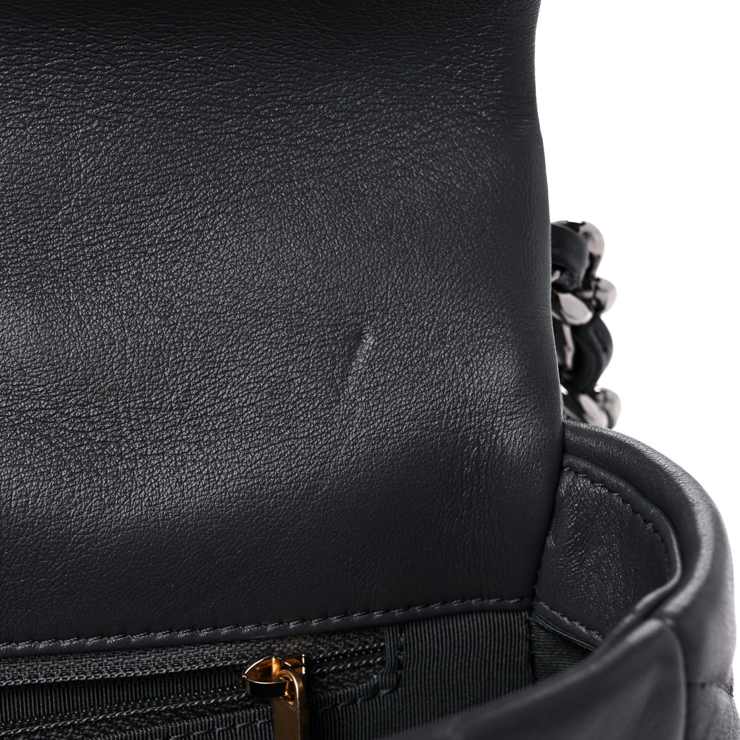 Lambskin Quilted Medium Chanel 19 Flap Dark Grey