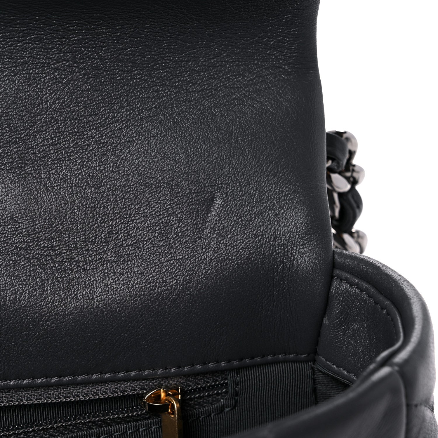 Chanel Lambskin Quilted Medium Chanel 19 Flap Dark Grey 10 of 11