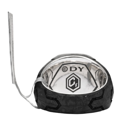 David Yurman Sterling Silver Forged Carbon Signet Ring 60 9 Black 2 of 3