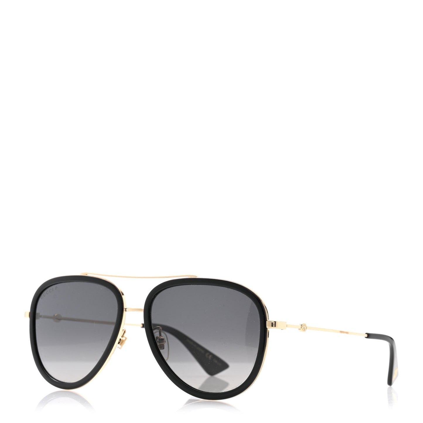 Aviator Sunglasses GG0062S Black Gold
