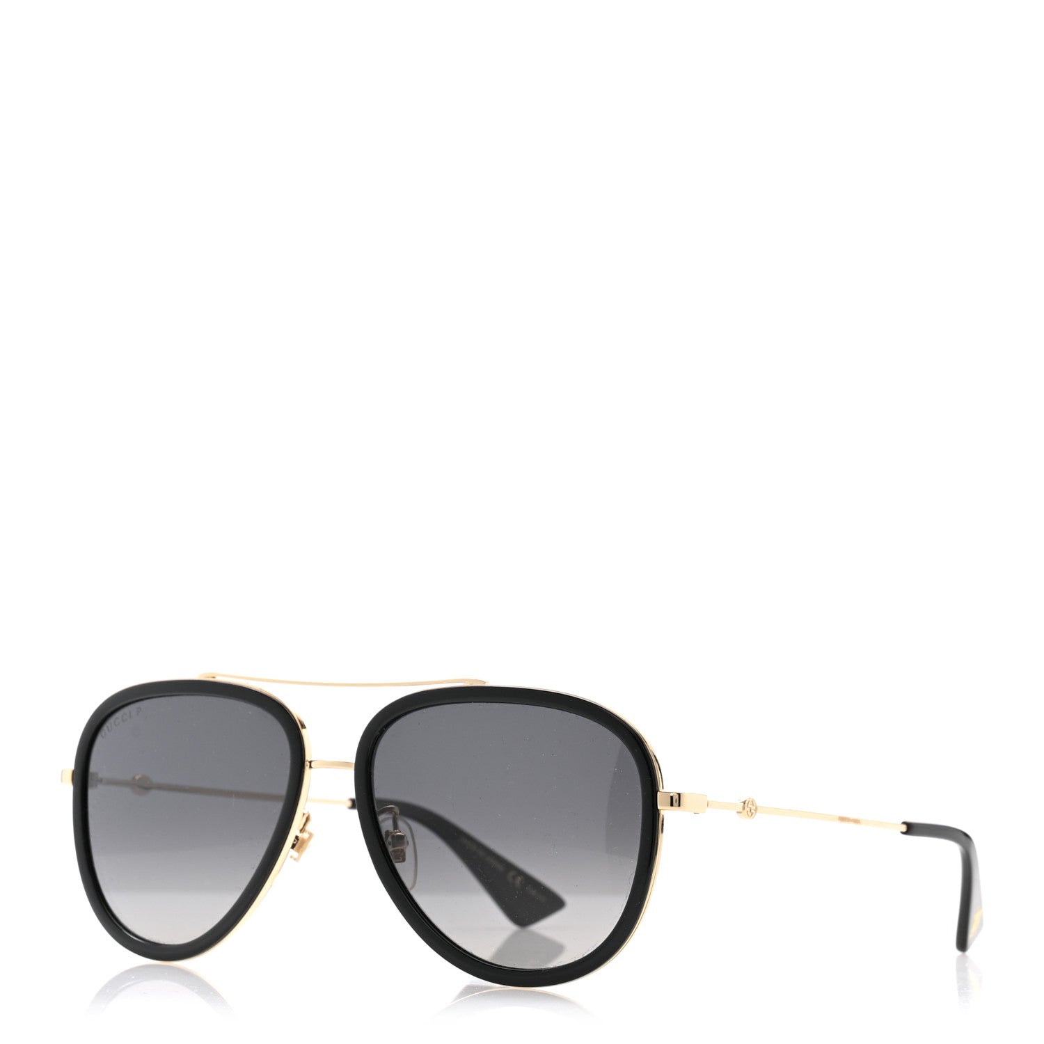 Gucci Aviator Sunglasses GG0062S Black Gold 1 of 8