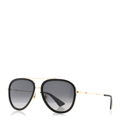 Gucci Aviator Sunglasses GG0062S Black Gold 1 of 8