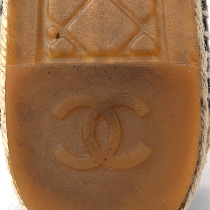 Chanel Mesh Grosgrain CC Espadrilles 40 Black 7 of 8
