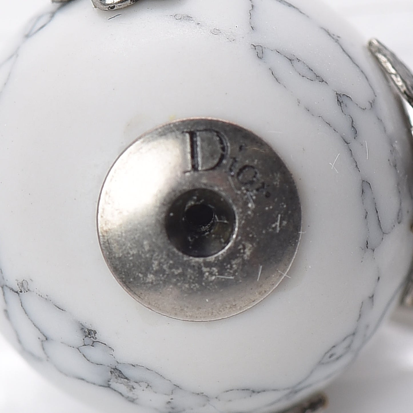 Marble Mise En Dior Tribal Bee Earrings White