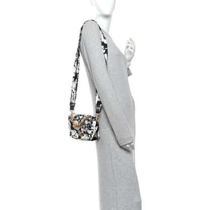 Chanel Canvas Printed Deer Coco Mini Single Flap White Black 2 of 11