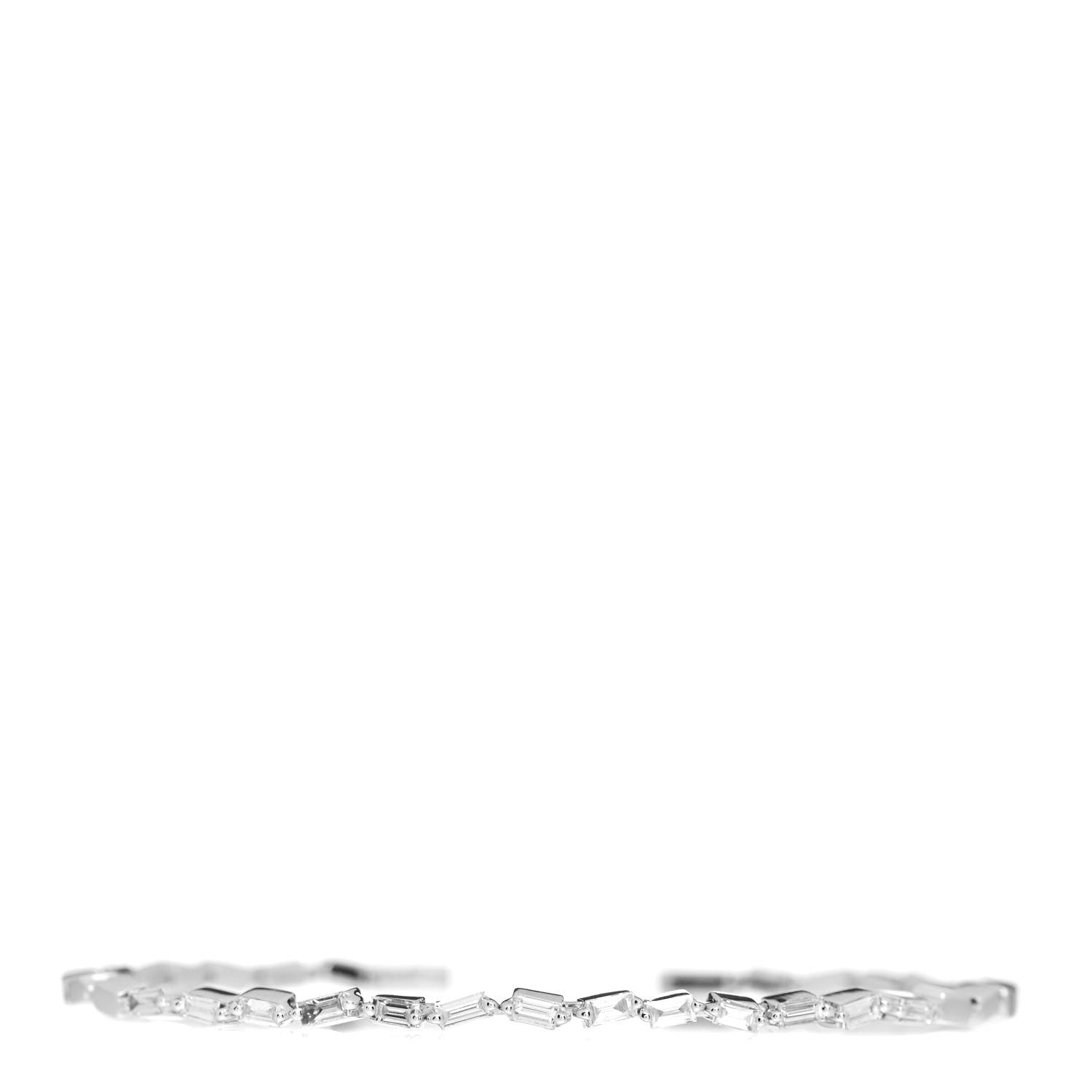 Suzanne Kalan 18K White Gold Diamond Fireworks Cuff Bracelet 1 of 4