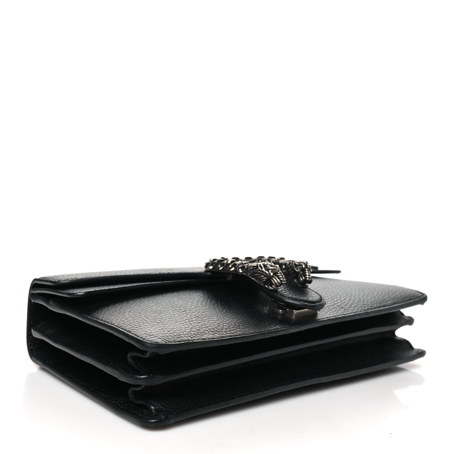 Pebbled Calfskin Small Dionysus Shoulder Bag Black