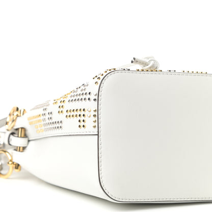 Fendi Vitello Liberty F is Fendi FF Studded Mini Mon Tresor Bucket Bag White 9 of 11