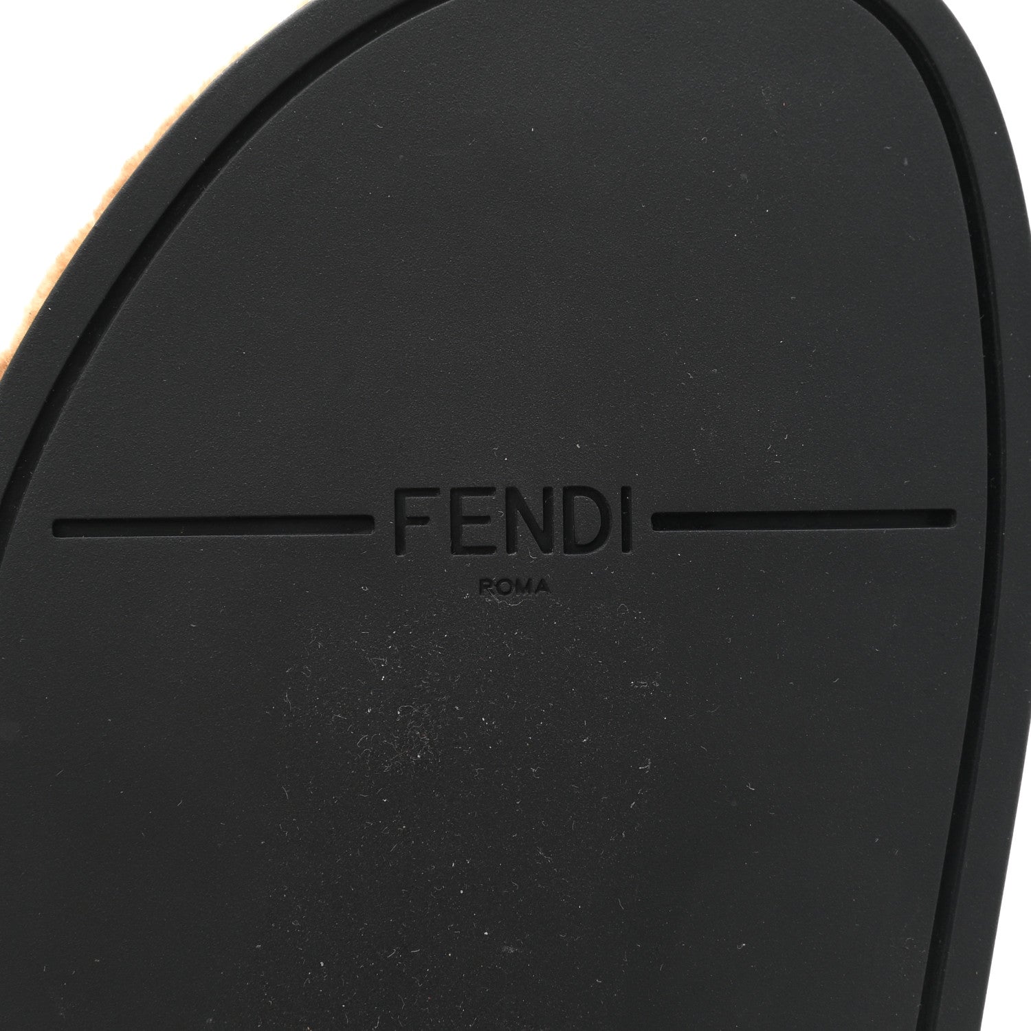 Fendi Shearling FF Fendi Feel Sandals 38 Tobacco Black 6 of 9