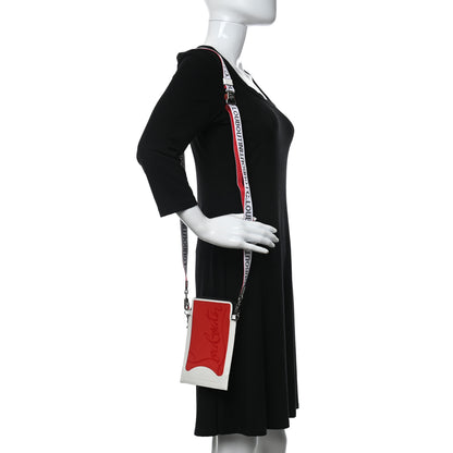 Christian Louboutin Calfskin Gomme Loubilab Batt Clutch Loubi Snow 2 of 8