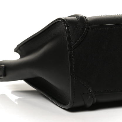 Celine Smooth Calfskin Nano Luggage Black 9 of 11