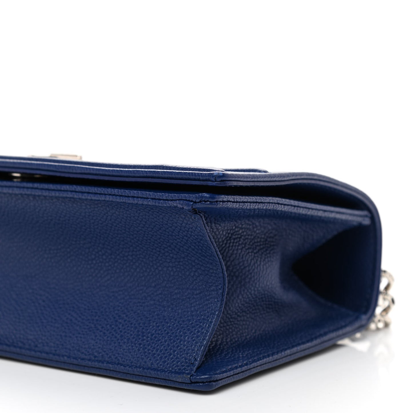 Grained Calfskin Small Diorama Flap Bag Bleu De Minuit