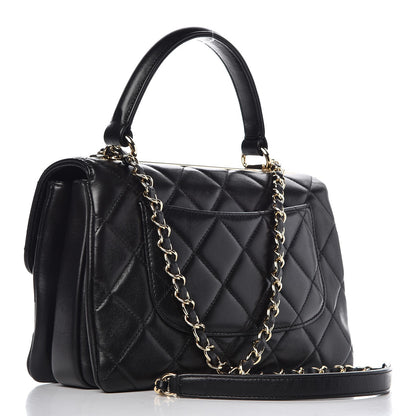 Chanel Lambskin Quilted Small Trendy CC Dual Handle Flap Bag Black 4 of 11