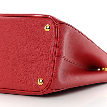 Prada Saffiano Medium Galleria Double Zip Tote Fuoco 12 of 14
