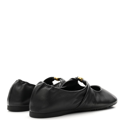 Loewe Lambskin Pebble Ballerina Flats 37 Black 5 of 10
