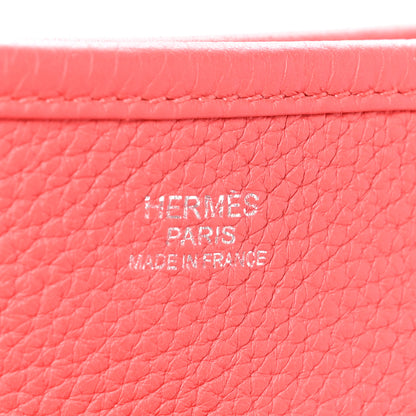 Hermes Taurillon Clemence EVELYNE III PM Rouge Pivoine 6 of 10