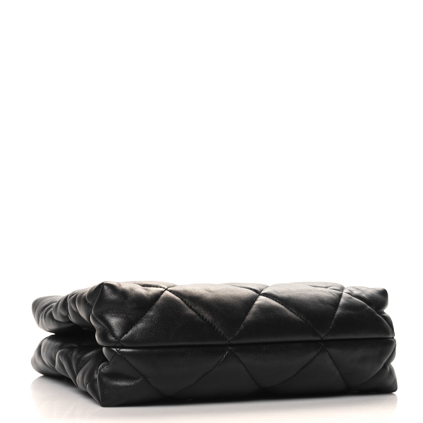 Lambskin Quilted Small Shopping Bag Black
