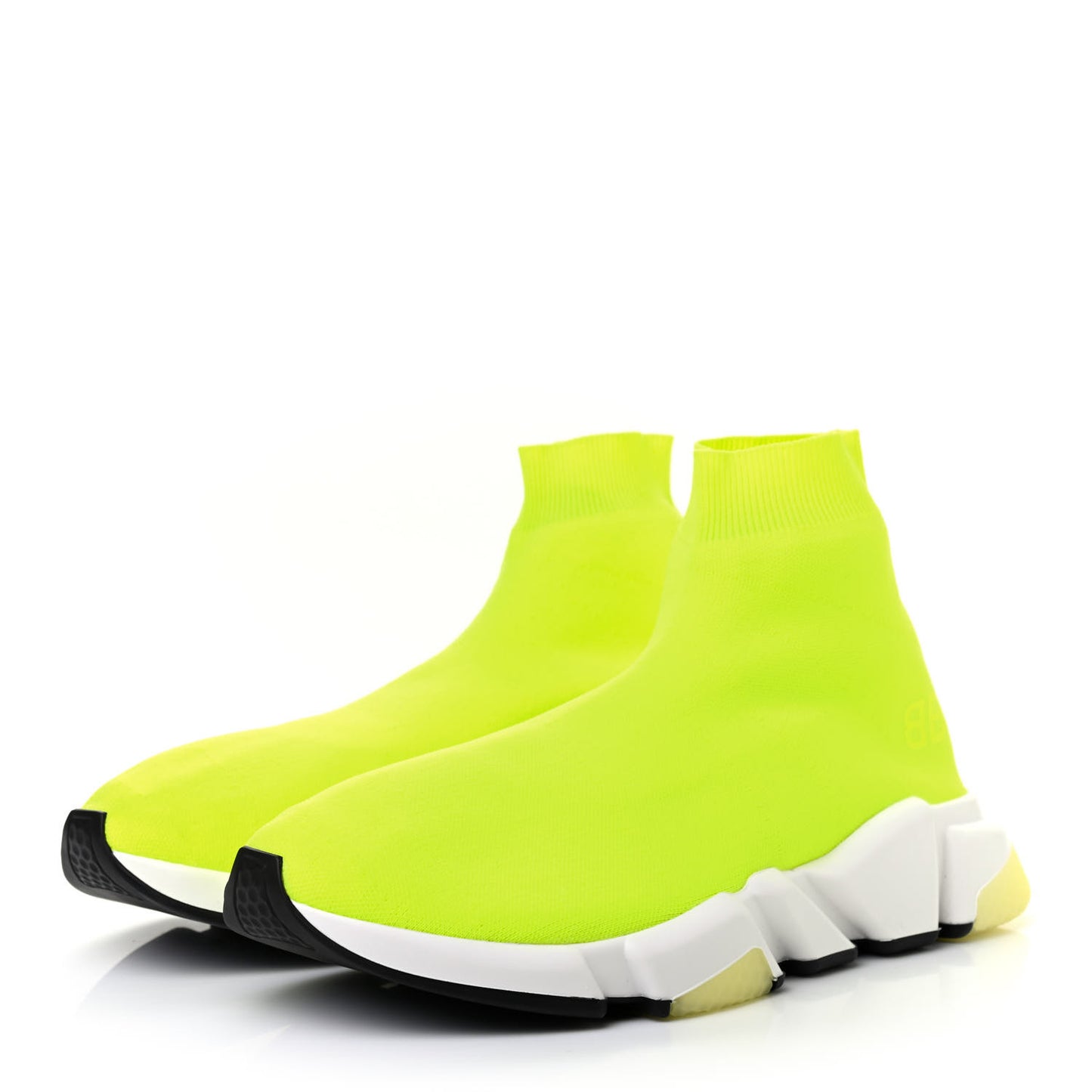 Neoprene Knit Mens Speed Sneakers 44 Yellow Fluo