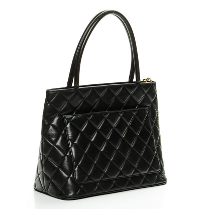 Chanel Lambskin Quilted Medallion Tote Black 3 of 8