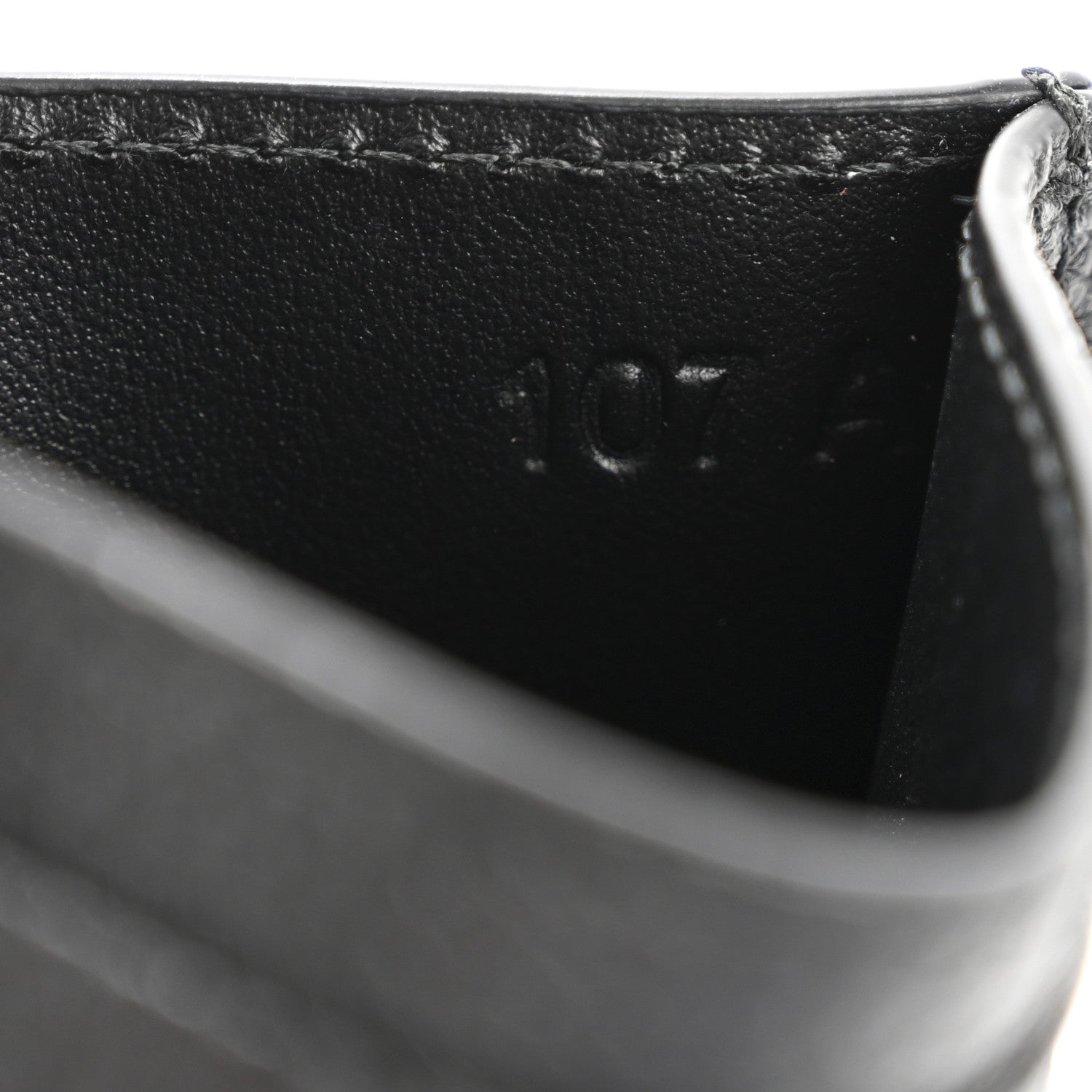 Prada Vitello Daino Triangle Card Holder Black 7 of 8