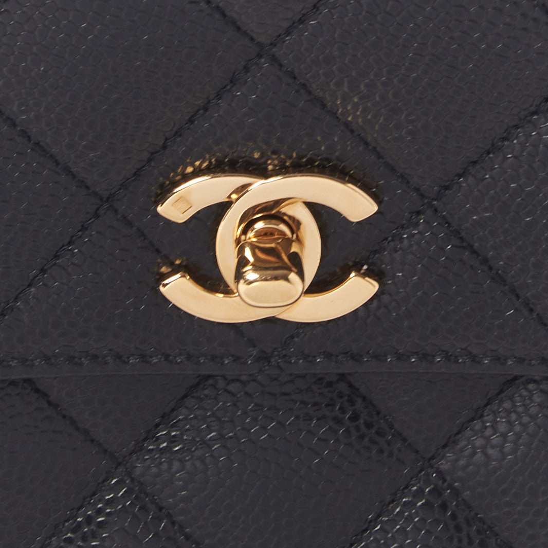 Chanel Caviar Quilted Jumbo Kelly Flap Black 8 of 10
