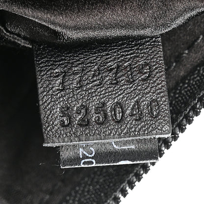 Gucci Jacquard Black Denim GG Monogram Horsebit Slim Small Shoulder Bag Black Grey 7 of 10