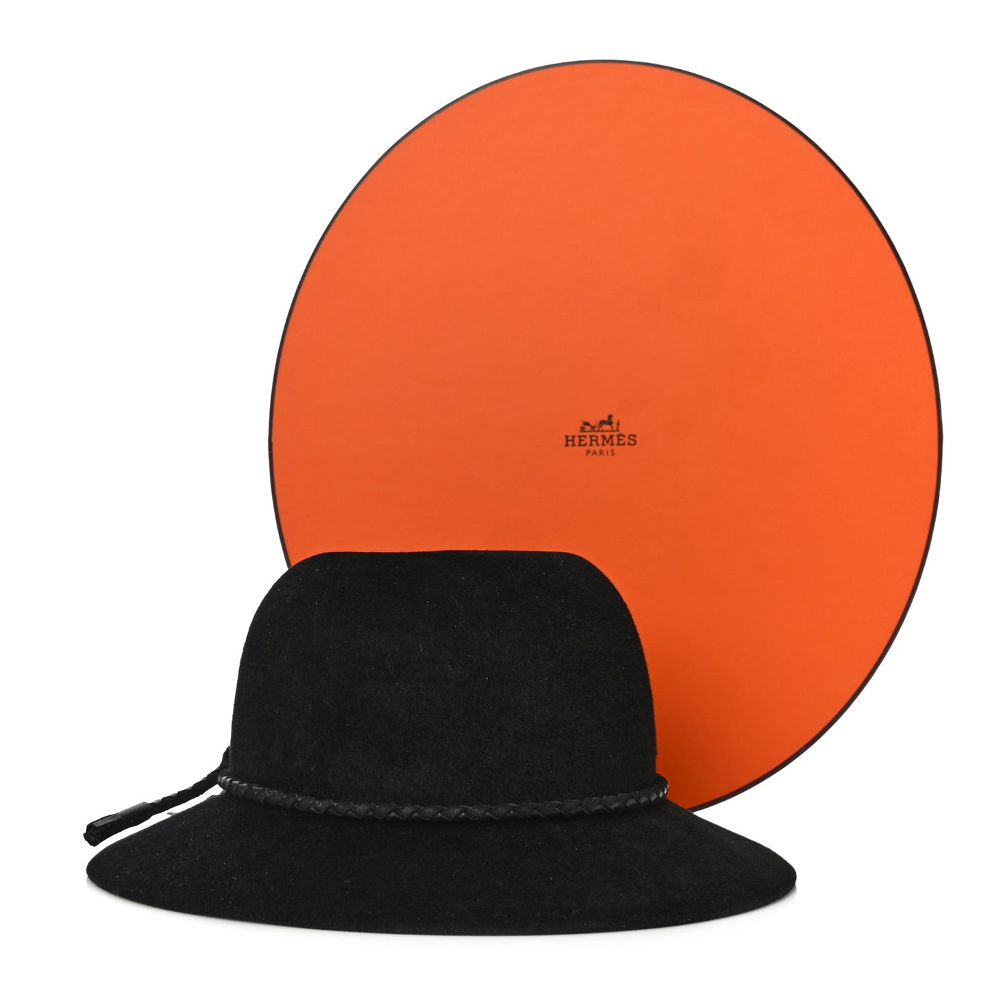 Felt Goatskin Lambskin Hat 56 Black