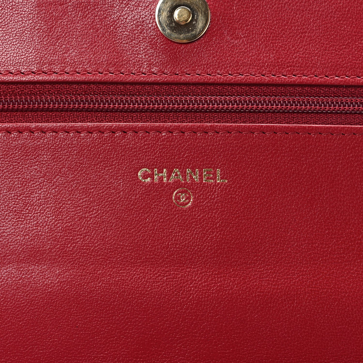 Chanel Sheepskin Caviar Chevron Quilted Vintage Mademoiselle Wallet On Chain WOC Red 6 of 9