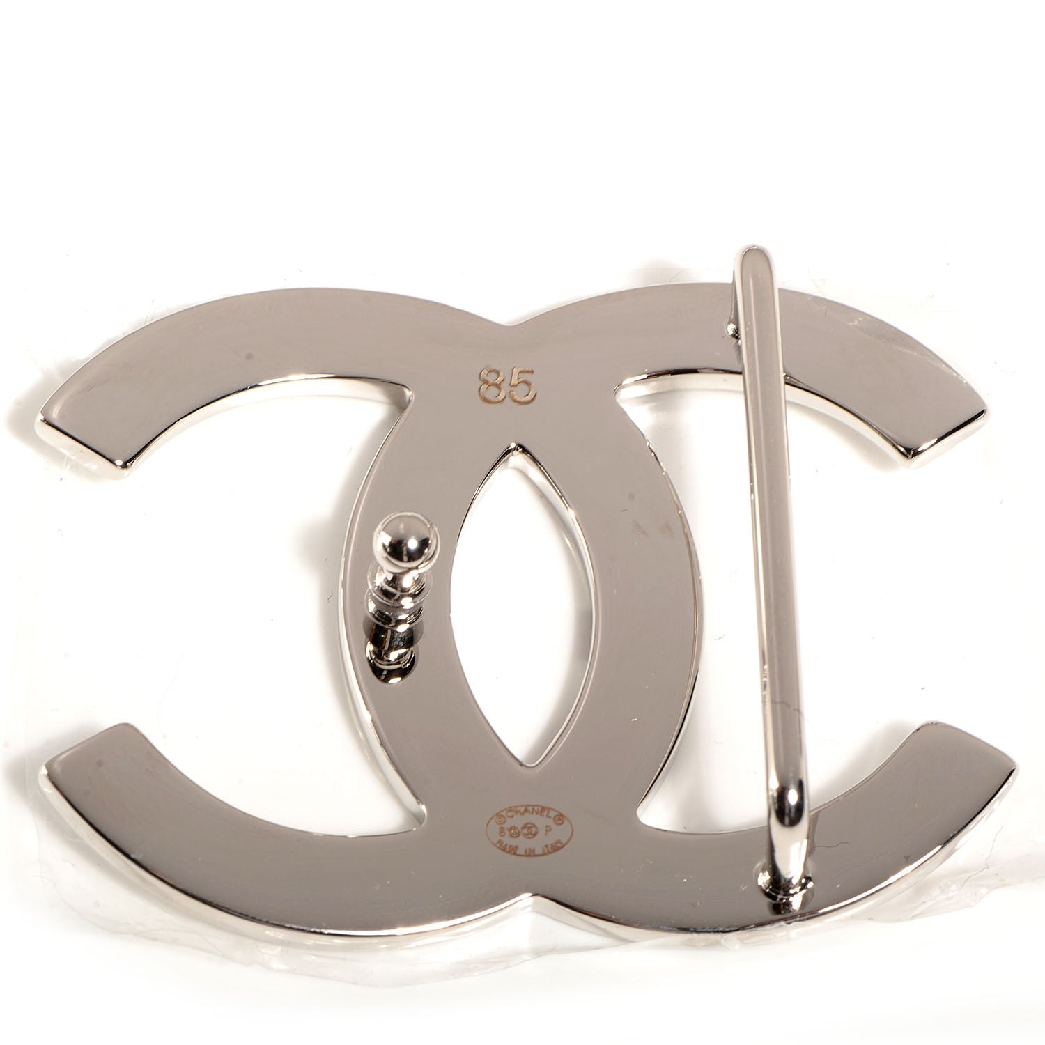 Chanel Leather Reversible CC Logo Belt 85 White Black 5 of 6