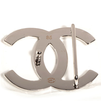 Chanel Leather Reversible CC Logo Belt 85 White Black 5 of 6