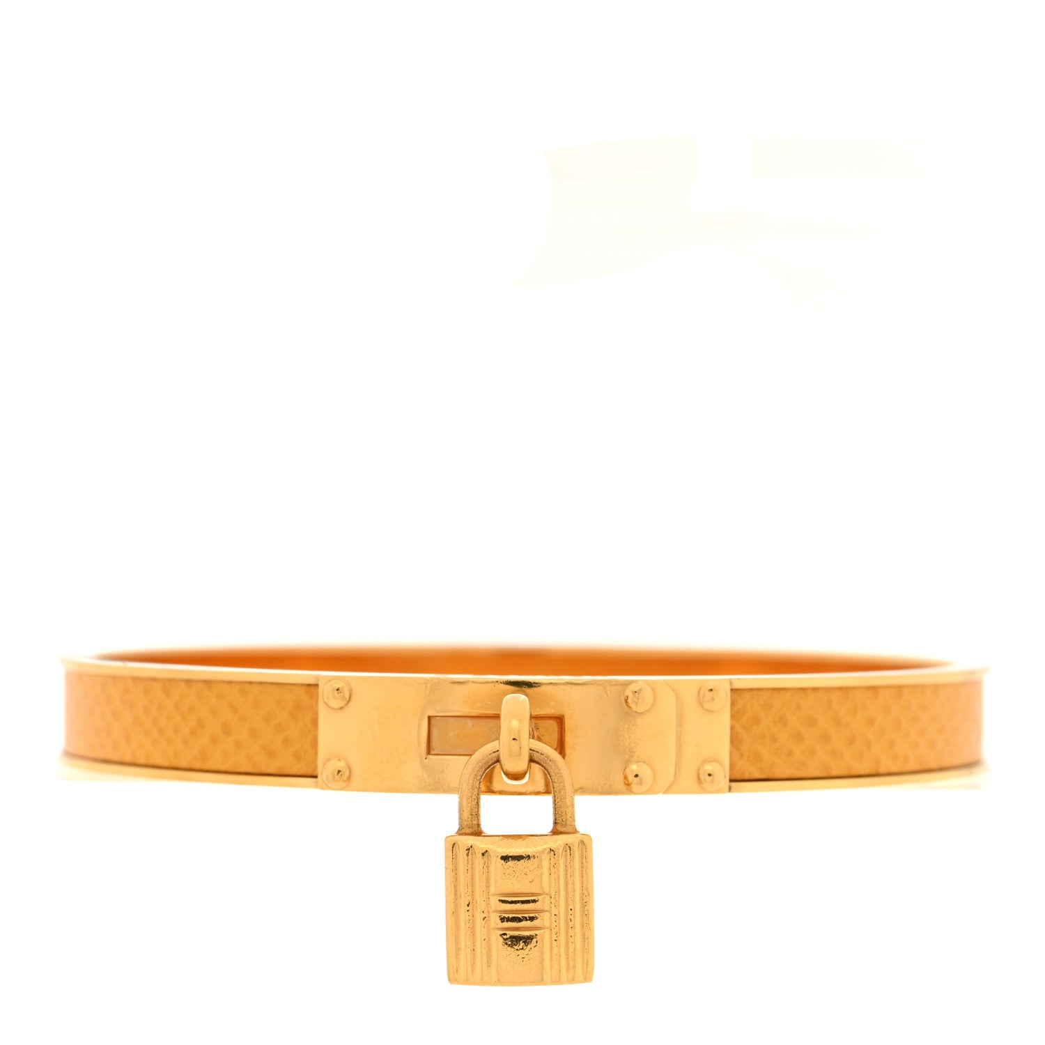 Hermes Courchevel Kelly Lock Cadena Bracelet Jaune 1 of 4